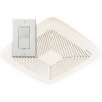 Broan Nu-Tone SSQTXE080 Broan Nu-Tone SSQTXE080 SmartSense&reg; Fan With Control; 0.2 Amp, 80 cfm At 0.100 Inch Horizontal/55 cfm At 0.250 Inch Horizontal, Ceiling Mount, 23.3 Watt, Less Than 0.3 Sones At Horizontal, White
