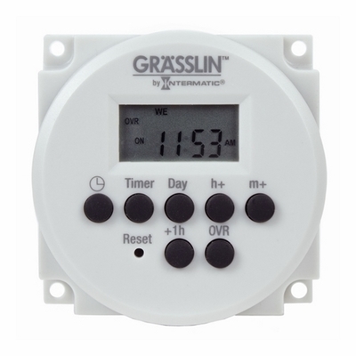 Intermatic FM1D14-AV-U Intermatic FM1D14-AV-U Grasslin Electronic Timer Switch; 24 Hour/7 Day, 120/277 Volt AC, SPDT/NO/NC