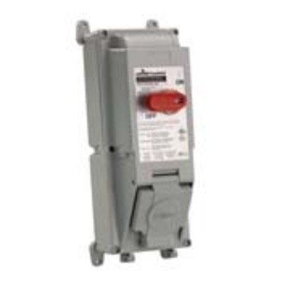 Leviton EDSR-23 Leviton EDSR-23 Non-Fused PowerSwitch Safety Disconnect Switch With Locking Receptacle Bracket; 30 Amp, 600 Volt, 2/3/4 Pole, NO, Gray