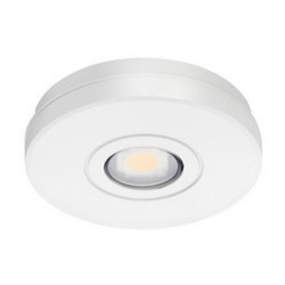 Lithonia Lighting by Acuity USTL130K80CRIWH Juno Lighting USTL1-3K-WH Solo-Task 1-Light Surface Mount LED Under-Cabinet Light Fixture; 4.3 Watt, 205 Lumens, White Face and Base, Lamp Included
