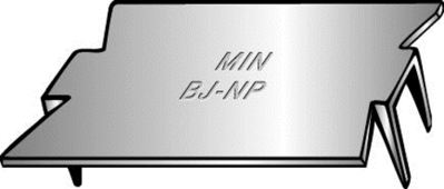 Minerallac BJNP Minerallac BJNP Nail Plate; 2-1/2 Inch Length x 1-1/2 Inch Width, Pre-Galvanized Steel, Silver